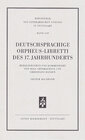 Buchcover Deutschsprachige Orpheus-Libretti des 17. Jahrhunderts