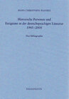 Buchcover Historische Personen und Ereignisse in der deutschsprachigen Literatur 1945–2000