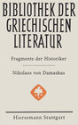 Buchcover Fragmente der Historiker: Nikolaos von Damaskus