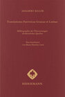 Buchcover Translationes Patristicae Graecae et Latinae