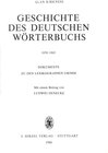 Buchcover Geschichte des Deutschen Wörterbuchs 1838–1863