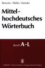 Buchcover Mittelhochdeutsches Wörterbuch