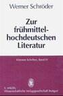Buchcover Kleinere Schriften / Zur gotischen und althochdeutschen Grammatik (Band III) und Zur frühmittelhochdeutschen Literatur (