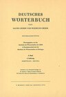 Buchcover Grimm, Dt. Wörterbuch Neubearbeitung