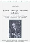 Buchcover Johann Christoph Gottsched in Leipzig