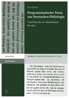 Buchcover Programmatische Texte zur Deutschen Philologie