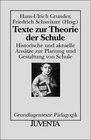 Buchcover Texte zur Theorie der Schule