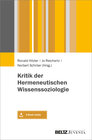 Buchcover Kritik der Hermeneutischen Wissenssoziologie