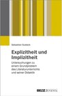 Buchcover Explizitheit und Implizitheit