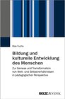 Buchcover Bildung und kulturelle Entwicklung des Menschen