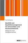 Buchcover Qualität und Qualitätsmanagement im Universitäts- und Hochschulbetrieb