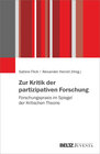 Buchcover Zur Kritik der partizipativen Forschung