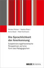 Buchcover Die Sprachlichkeit der Anerkennung