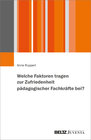 Buchcover Welche Faktoren tragen zur Zufriedenheit pädagogischer Fachkräfte bei?