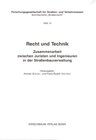 Buchcover Recht und Technik