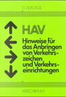 Buchcover HAV - Hinweise für das Anbringen von Verkehrszeichen und Verkehrseinrichtungen