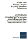 Buchcover Optimierung historischer Forschung durch Datenbanken