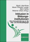 Buchcover Inklusion in Bildungsinstitutionen