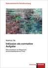 Buchcover Inklusion als normative Aufgabe