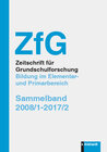 Buchcover ZfG Zeitschrift für Grundschulforschung. Bildung im Elementar und Primarbereich