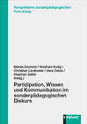 Buchcover Partizipation, Wissen und Kommunikation im sonderpädagogischen Diskurs