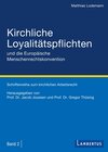 Buchcover Kirchliche Loyalitätspflichten und die Europäische Menschenrechtskonvention