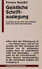 Buchcover Geistliche Schriftauslegung