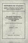 Buchcover Der englische Parlamentarismus in der deutschen politischen Theorie im Zeitalter Bismarcks (1857 - 1890)