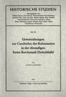 Buchcover Untersuchungen zur Geschichte der Reformation in der ehemaligen freien Reichsstadt Dinkelsbühl