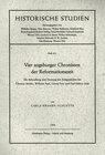 Buchcover Vier augsburger Chronisten der Reformationszeit