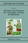 Buchcover Die Boten der Nationen der Universität von Paris im Mittelalter