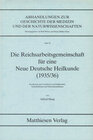 Buchcover Die Reichsarbeitsgemeinschaft für eine Neue Deutsche Heilkunde (1935/36)