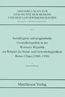 Buchcover Sozialhygiene und pragmatische Gesundheitspolitik in der Weimarer Republik am Beispiel des Sozial- und Gewerbehygieniker