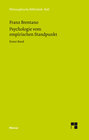 Buchcover Psychologie vom empirischen Standpunkt / Psychologie vom empirischen Standpunkt. Erster Band