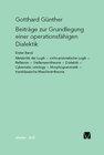 Buchcover Beiträge zur Grundlegung einer operationsfähigen Dialektik (I)