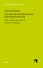 Buchcover Über die Individualität und das Individuationsprinzip. Teilband II