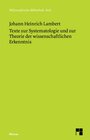 Buchcover Texte zur Systematologie und zur Theorie der wissenschaftlichen Erkenntnis