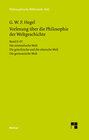 Buchcover Vorlesungen über die Philosophie der Weltgeschichte. Band II–IV