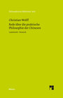 Buchcover Oratio de sinarum philosophia practica. Rede über die praktische Philosophie der Chinesen