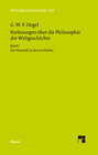 Buchcover Vorlesungen über die Philosophie der Weltgeschichte. Band I