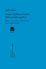 Buchcover Johann Gottfried Herders Kulturentstehungslehre