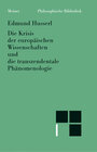 Buchcover Die Krisis der europäischen Wissenschaften und die transzendentale Phänomenologie