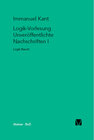 Buchcover Logik-Vorlesung. Unveröffentlichte Nachschriften I