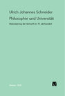 Buchcover Philosophie und Universität