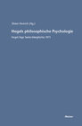 Buchcover Hegels philosophische Psychologie