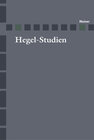 Buchcover Hegel-Studien Band 33