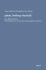 Buchcover Jakob Zwillings Nachlass. Eine Rekonstruktion