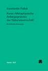 Buchcover Kants »Metaphysische Anfangsgründe der Naturwissenschaft«