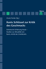 Buchcover Kants Schlüssel zur Kritik des Geschmacks