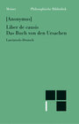 Buchcover Liber de causis. Das Buch von den Ursachen